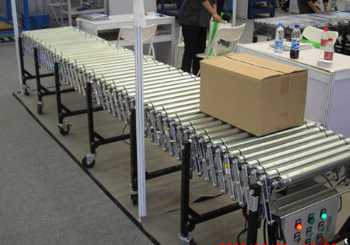 伸縮輥筒輸送機(jī)運(yùn)行圖,www.hongtexbiotech.com.cn